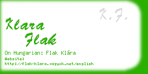 klara flak business card